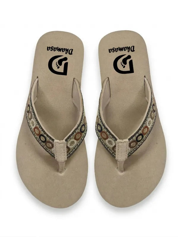 Dhamasa Embroidered Daily Wear Slippers for Women