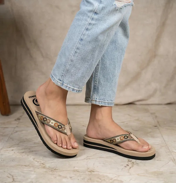 Dhamasa Embroidered Daily Wear Slippers for Women