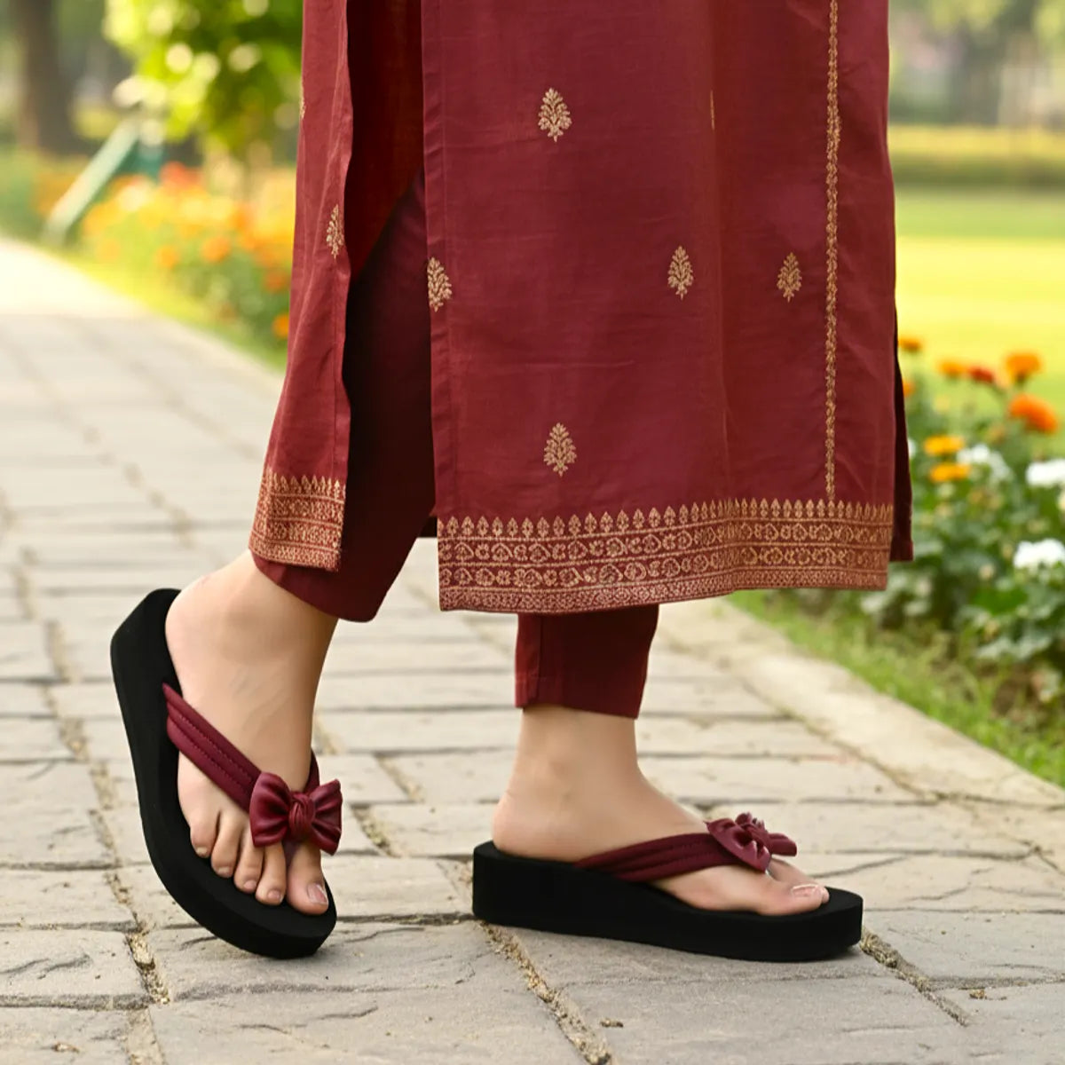 Dhamasa Elegant Bow Slippers for Girls & Women