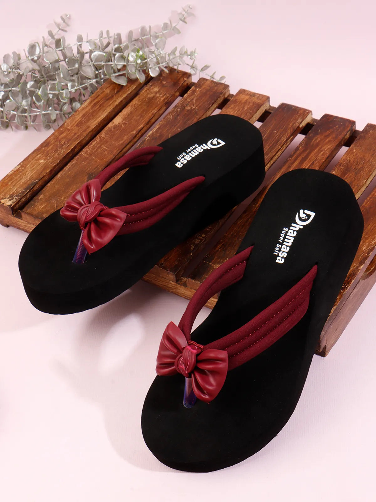 Dhamasa Elegant Bow Slippers for Girls & Women