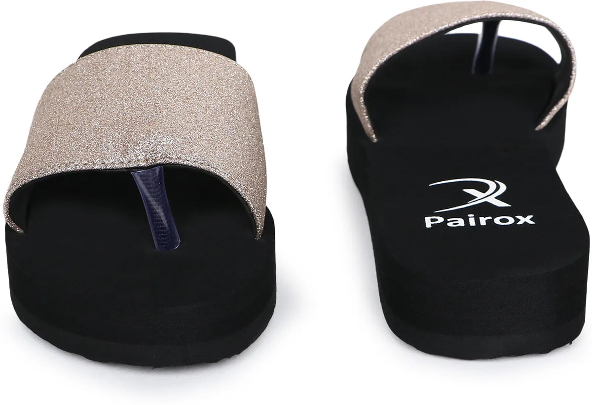 Dhamasa Women’s Glitter Luxe Comfort Slides