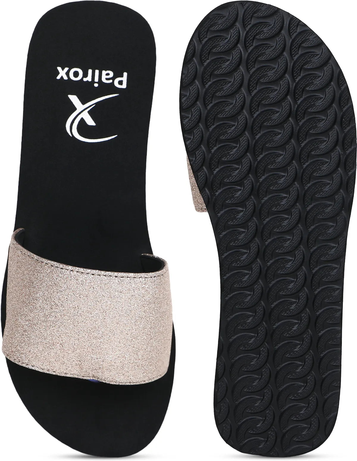 Dhamasa Women’s Glitter Luxe Comfort Slides