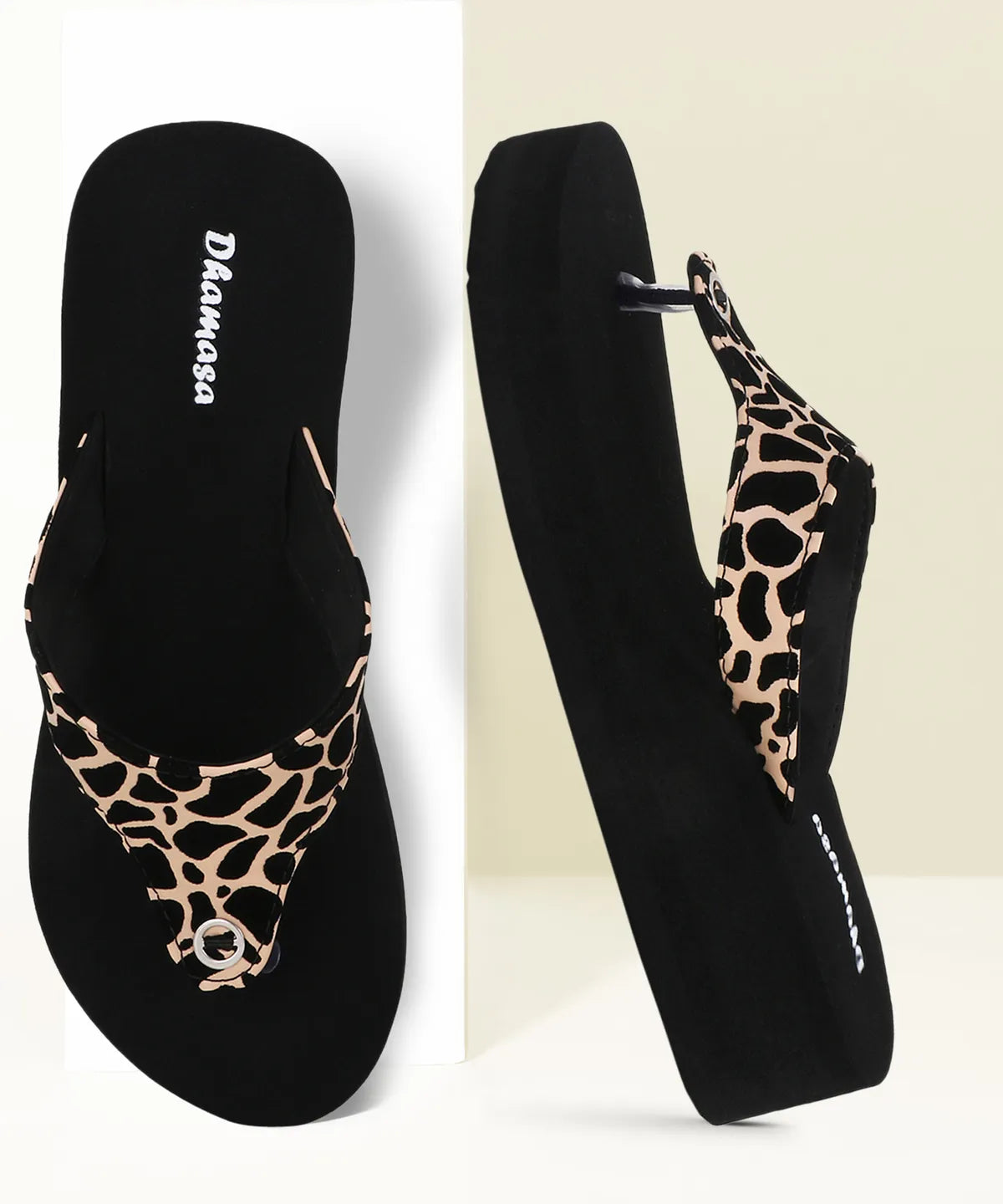Dhamasa Women’s Cheetah Glow Wedge Slippers